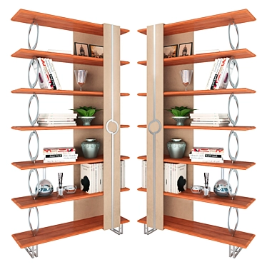 Elegant Caroti Bookshelf 3D model image 1 