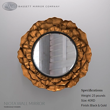 Elegant Niota Wall Mirror 3D model image 1 