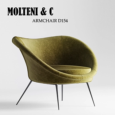 Cosy Shell Armchair: D154 by Molteni & C 3D model image 1 