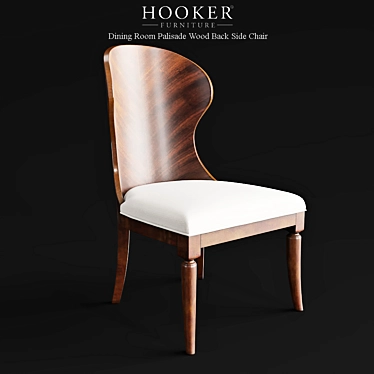 Elegant Palisade Wood Side Chair 3D model image 1 