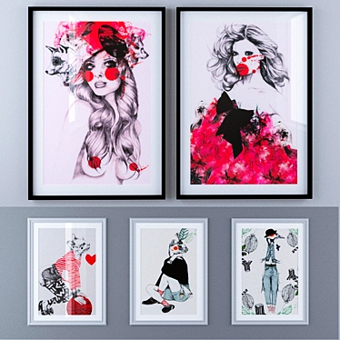 Fashion Illustrations by Lina Ekstrand 3D model image 1 