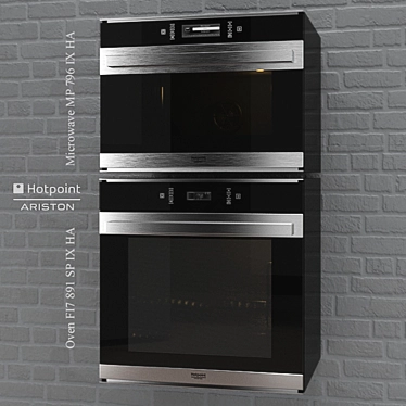 HotPoint Oven and Microwave Combo 3D model image 1 