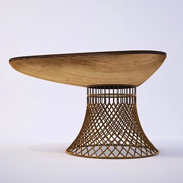 Sleek UFO Dining Table 3D model image 1 