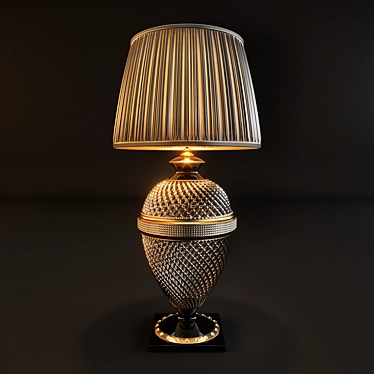 Sleek Black Ceramic Table Lamp 3D model image 1 