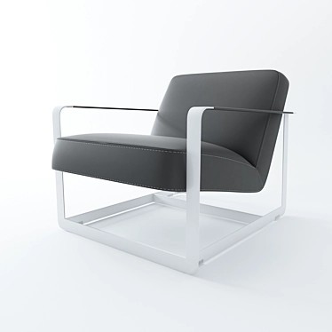 Mod Geometric Crosby Lounge Chair 3D model image 1 