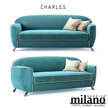 Italian Sofa Bed by Milano Bedding 3D model image 1 