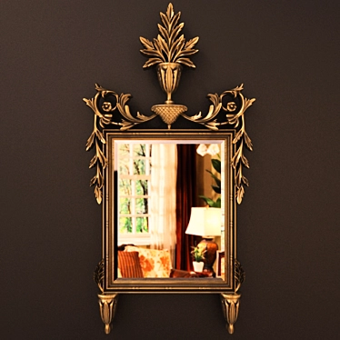Elegant Italian Louis XXI Mirror 3D model image 1 