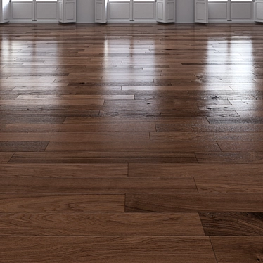 Premium Oak Natural Dark Floor - High Quality, No Plugins 3D model image 1 