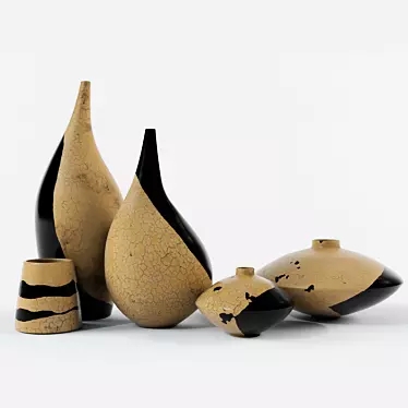 Raku Brushstroke Vases