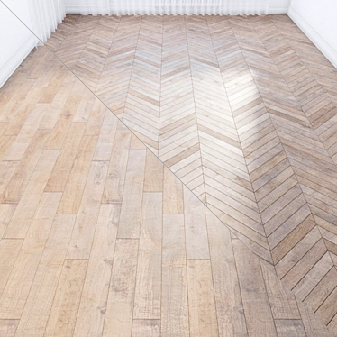 Premium Parquet Flooring: 2 Designs, 125x910mm & 100x430mm 3D model image 1 