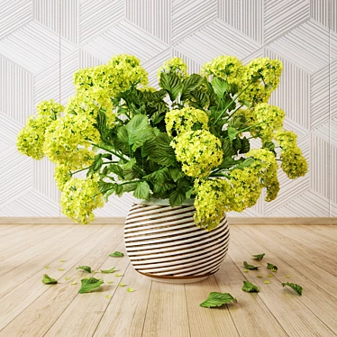 Golden Petals Vase 3D model image 1 