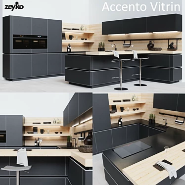 Elegant Accento Vitrin by Zeyko 3D model image 1 