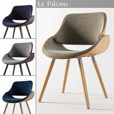 Chic LaPaloma Armchair: Elegant Design & Max Comfort 3D model image 1 