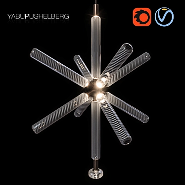 Celestial Glow: Yabu Pushelberg's Handblown Light Collection 3D model image 1 