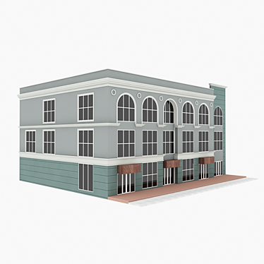 Elevate Your Space with Simple Multi-Story Building 3D model image 1 