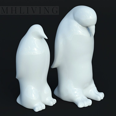 MHLIVING Ice Penguin Sculpture 3D model image 1 
