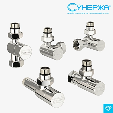 SUNERZHA Hexagonal Shut-off Valve 3D model image 1 