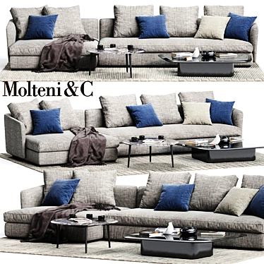 Modern Molteni&C SLOANE Sofa Set 3D model image 1 