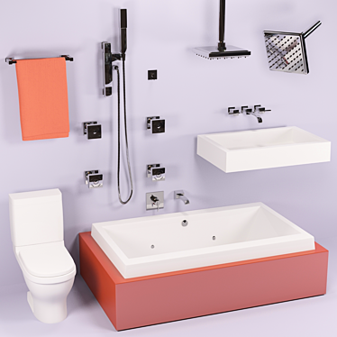 Danze Bathroom Set: Stylish and Functional Fixtures 3D model image 1 