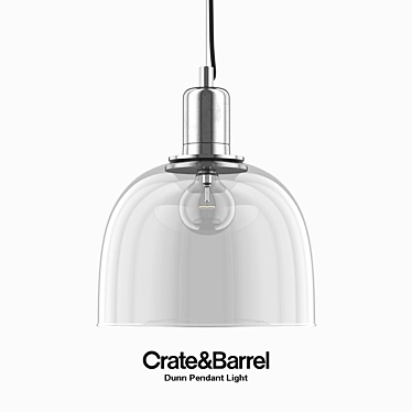 Modern Industrial Dunn Pendant Light 3D model image 1 