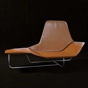Zanotta Lama 921 Lounger: Elegant Graphite Chaise with Versatile Upholstery 3D model image 1 