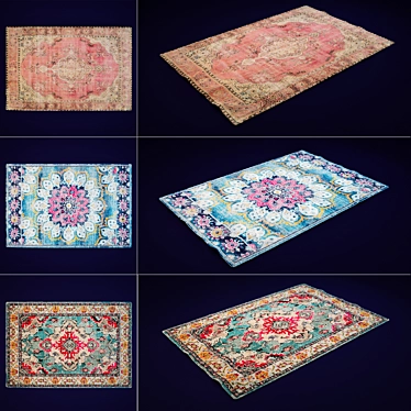 Elegant Antiqua Carpet 3D model image 1 