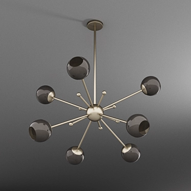 Orbit 2 Chandelier: Elegant and Contemporary 3D model image 1 
