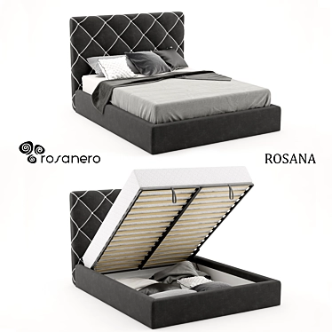  Luxe Rosanero Rosana Bed 3D model image 1 