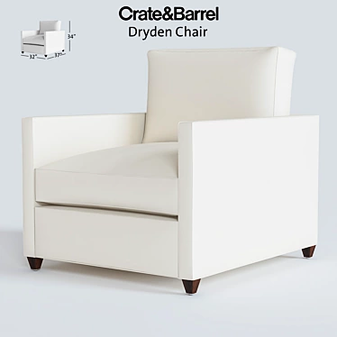 Modern Dryden Chair 3D model image 1 