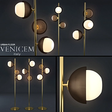 Venice M Urban Lamp: Sleek & Stylish Floor Lighting 3D model image 1 