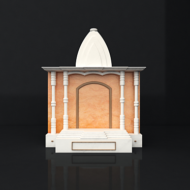 Sacred Indian Temple Miniature 3D model image 1 