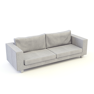 Elegant Velvet Sofa 3D model image 1 