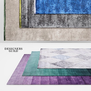 Stylish Designers Guild Rugs Set 3D model image 1 