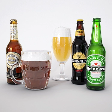 Craft Brew Bottled Beer 3D model image 1 
