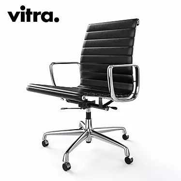 Sleek and Stylish: Vitra Aluminum Chair EA 117 3D model image 1 