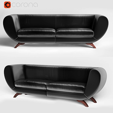 Elegant Double Seater Sofa 3D model image 1 