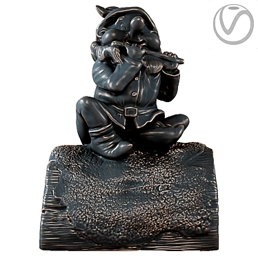 Whimsical Flute-Playing Dwarf 3D model image 1 