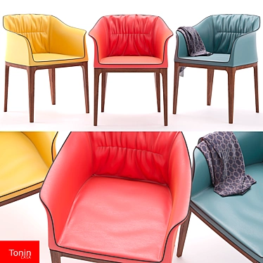 Elegant Mivida Armchair by TONIN CASA 3D model image 1 