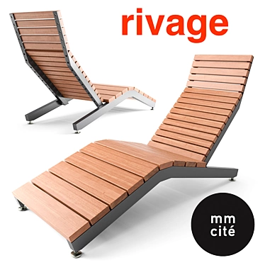 RIVAGE Deckchair: Stylish Relaxation 3D model image 1 