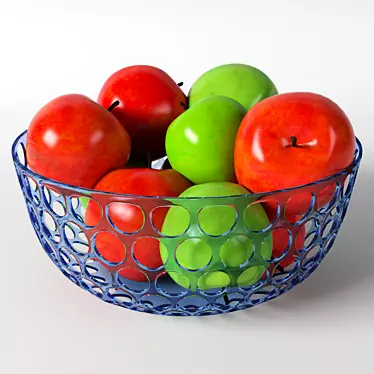 Fresh and Plump Apples 3D model image 1 