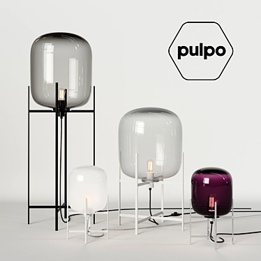 Pulpo Oda Glass Lights: Contemporary Elegance 3D model image 1 