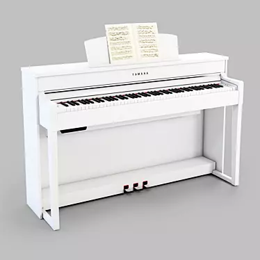 YAMAHA Clavinova Cpl 535: Animated Digital Piano 3D model image 1 