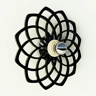 Floral Black Dual-purpose Light 3D model image 1 