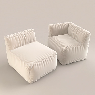 Sleek Comfort Frameless Armchair 3D model image 1 