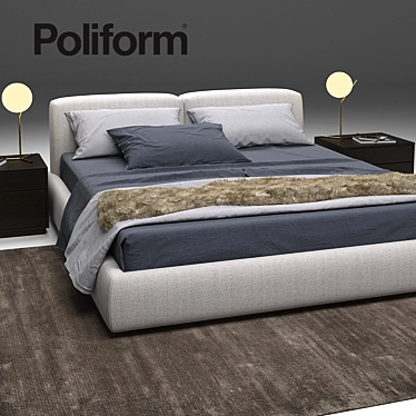 Bolton Bed: Luxury Sleep in Style! 3D model image 1 