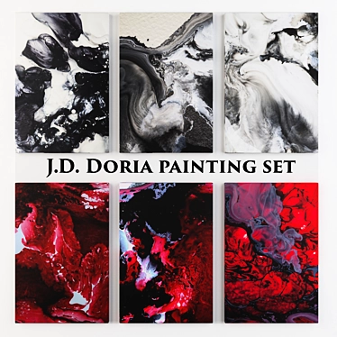 J.D.Doria Israeli Painting Set 3D model image 1 