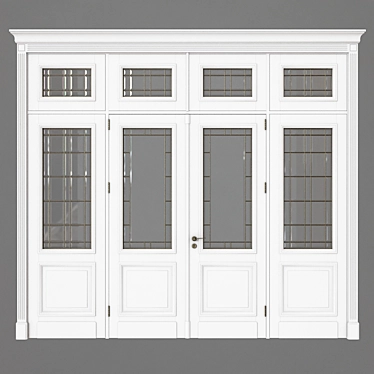 Classic White Painted Door 3D model image 1 