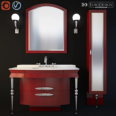 Eurodesign FASHION: Italian Bathroom Furniture 3D model image 1 
