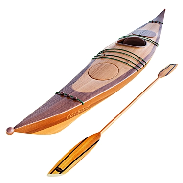 Classic Wooden Kayak - 5 Meter Length 3D model image 1 