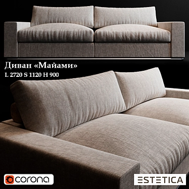 Estetica Comfort Sofa 3D model image 1 